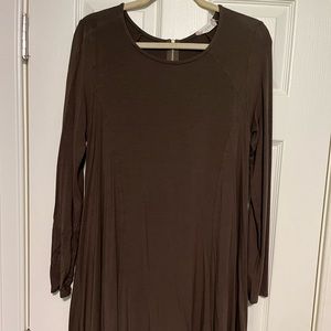 Altard State Olive Long Sleeve Tshirt Dress (Size M)
